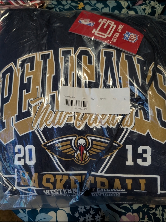 NBA Other - NBA New Orleans Pelicans Navy Hoodie with Gold & White Graphics